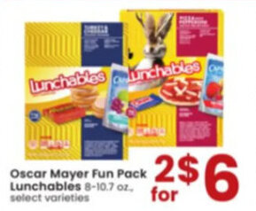 Albertsons Oscar Mayer Fun Pack Lunchables offer