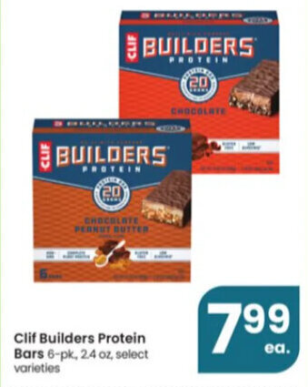 Albertsons Clif Builders Protein Bars offer