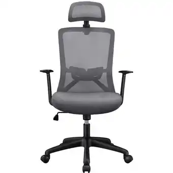 Walmart Smilemart ergonomic mesh swivel rolling executive office chair with high headrest, dark gray offer