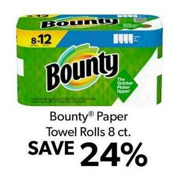 Commissary Bounty Paper Towel Rolls 8 Ct. offer