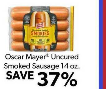 Commissary Oscar Mayer Uncured Smoked Sausage 14 Oz. offer