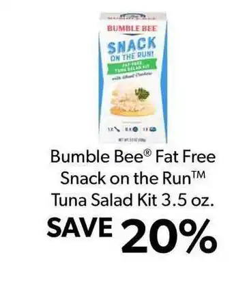 Commissary Bumble Bee Fat Free Snack On The Run Tuna Salad Kit offer