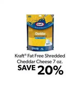 Commissary Kraft Fat Free Shredded Cheddar Cheese 7 Oz. offer