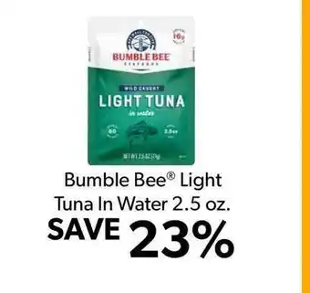 Commissary Bumble Bee Light Tuna In Water 2.5 Oz. offer