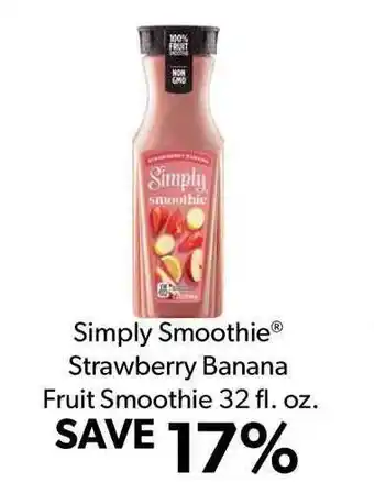 Commissary Simply Smoothie Strawberry Banana Fruit Smoothie offer