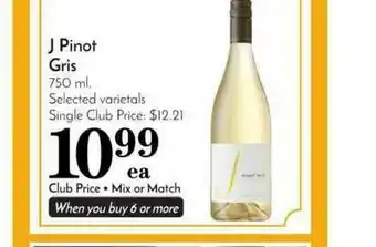 Pavilions J Pinot Gris offer