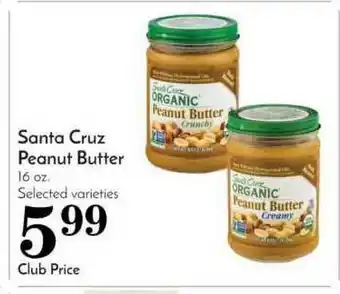 Pavilions Santa Cruz Peanut Butter offer