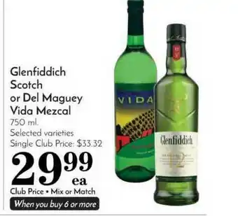 Pavilions Glenfiddich Scotch Or Del Maguey Vida Mezcal offer