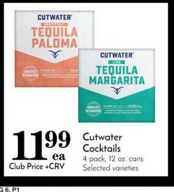 Pavilions Cutwater Cocktails offer