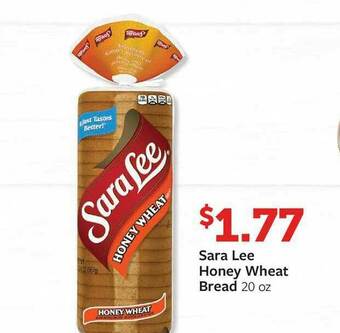 Fareway Sara Lee Honey Wheat Bread 20 Oz offer