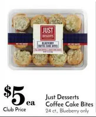 Pavilions Just Desserts Coffee Cake Bites offer
