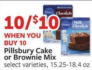 Fareway Pillsbury Cake Or Brownie Mix offer