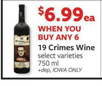 Fareway 19 Crimes Wine offer