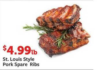 Fareway St. Louis Style Pork Spare Ribs offer