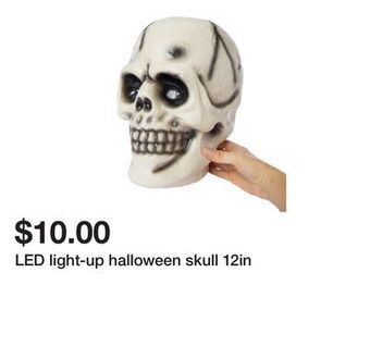 Five Below Led light-up halloween skull 12in offer