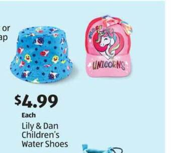 Aldi Lily & Dan Children's Water Shoes offer
