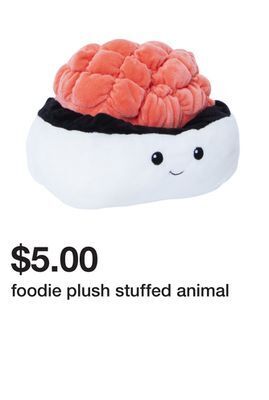 Five Below Foodie plush stuffed animal offer