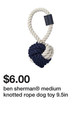 Five Below Ben sherman® medium knotted rope dog toy 9.5in offer