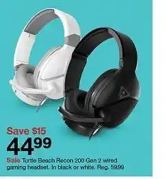 Target 2-wired gaming headset offer