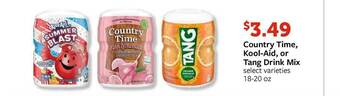 Fareway Country Time, Kool-Aid, Or Tang Drink Mix offer