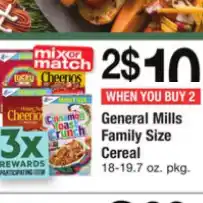ACME Family size cereal x2 offer
