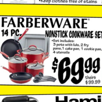 Ollie's Nonstick cookware set offer