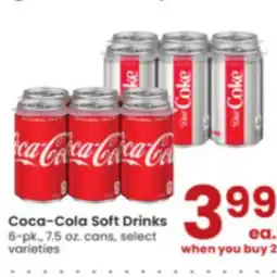 Albertsons Coca-cola soft drinks 6 ct. offer