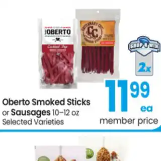 Carrs Oberto smoked sticks or sausages offer