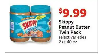 Fareway Skippy Peanut Butter Twin Pack 2 Ct 40 Oz offer