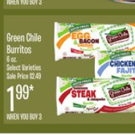 Jewel-Osco Green chile burritos offer