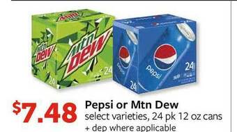 Fareway Pepsi Or Mtn Dew offer
