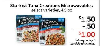 Fareway Starkist Tuna Creations Microwavables offer