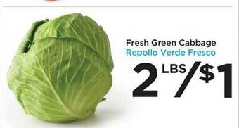Foods Co Fresh green cabbage offer