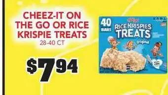 Fareway Cheez-it On The Go Or Rice Krispie Treats offer