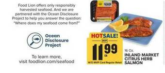 Food Lion Inland Market Citrus Herb Salmon offer