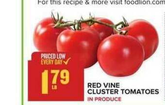Food Lion Red Vine Cluster Tomatoes offer