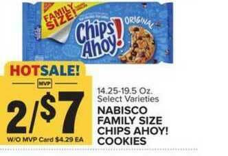 Food Lion Nabisco Family Size Chips Ahoy! Cookies offer