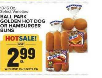 Food Lion Ball Park Golden Hot Dog Or Hamburger Buns offer