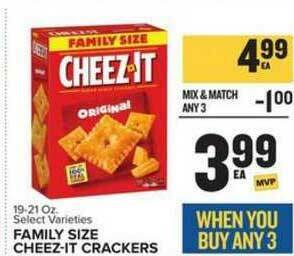 Food Lion Family Size Cheez-it Crackers offer