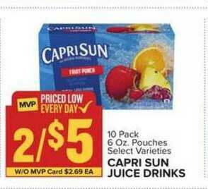 Food Lion Capri Sun Juice Drinks offer