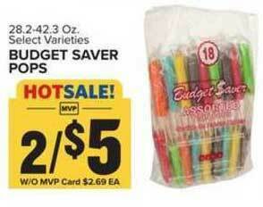 Food Lion Budget Saver Pops offer