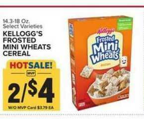 Food Lion Kellogg's Frosted Mini Wheats Cereal offer