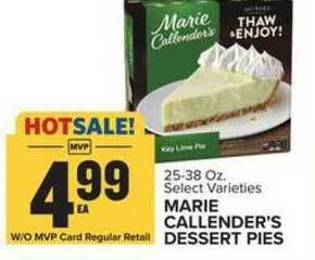 Food Lion Marie Callender's Dessert Pies offer
