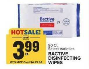 Food Lion Bactive Disinfecting Wipes offer