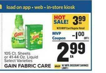 Food Lion Gain Fabric Care offer