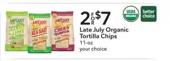 Publix Late July Tortilla Chips 11-oz offer