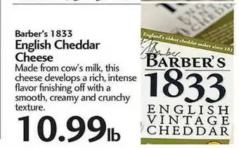 Sunset Foods Barber's 1833 English Cheddar Cheese offer