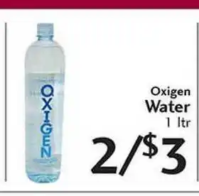 Sunset Foods Oxigen Water offer