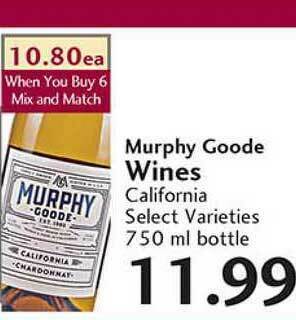 Sunset Foods Murphy Goode Wines offer