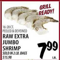 Karns Raw extra jumbo shrimp offer